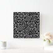 Schimmelwitte bloemen vierkante klok (Huis)