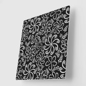 Schimmelwitte bloemen vierkante klok (Hoek)