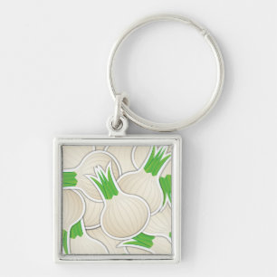Schimmelwitte uien sleutelhanger