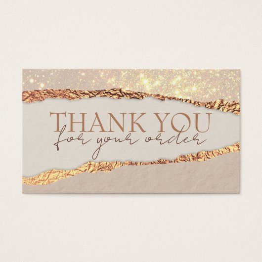 Schimmer verfijnd papier dank je korting visitekaartje (Voorkant)
