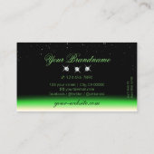 Schimmery Grass Green Black Gradient Sparkle Jewel Visitekaartje (Achterkant)