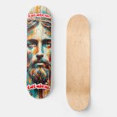 Schimmig gezicht van Christus Persoonlijk Skateboard (Voorkant)