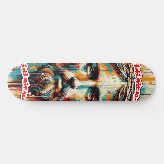 Schimmig gezicht van Christus Persoonlijk Skateboard (Horizontaal)
