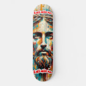 Schimmig gezicht van Christus Persoonlijk Skateboard (Voorkant)