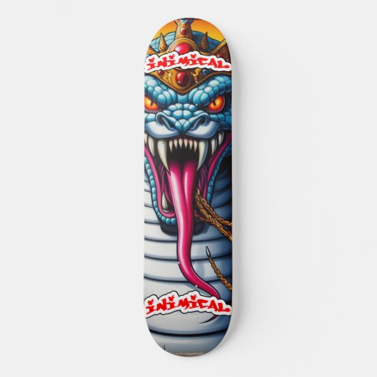 Schimmige koningsslang persoonlijk skateboard (Voorkant)