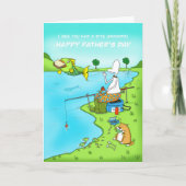 Schimmige viskaart blij vader's day opa kaart (Voorkant)