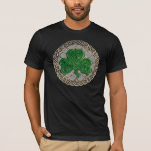 Schimsteen, tast en Keltische knobbels op grijs Sh T-shirt