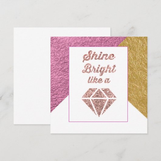 Schine Helder als een diamant Wenskaart (Voorkant / Achterkant)