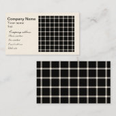 Schintillerende optische illusie in zwart-wit rast visitekaartje (Voorkant / Achterkant)