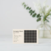 Schintillerende optische illusie in zwart-wit rast visitekaartje (Staand voorkant)