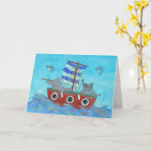 Schip Ahoy! Kaart (Gele Bloem)