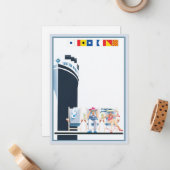 Schip Ahoy © Notitiekaartje (Voorkant / Achterkant in situ)