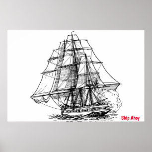 Schip Ahoy Poster