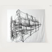 Schip Ahoy Tapijt Wandkleed (Voorkant (horizontaal))