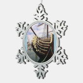 schip - Alicante Tin Sneeuwvlok Ornament (Rechts)