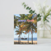 Schip bij Las Terrenas Samana Dominican Republic P Briefkaart (Staand voorkant)