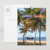 Schip bij Las Terrenas Samana Dominican Republic P Briefkaart (Voorkant / Achterkant)