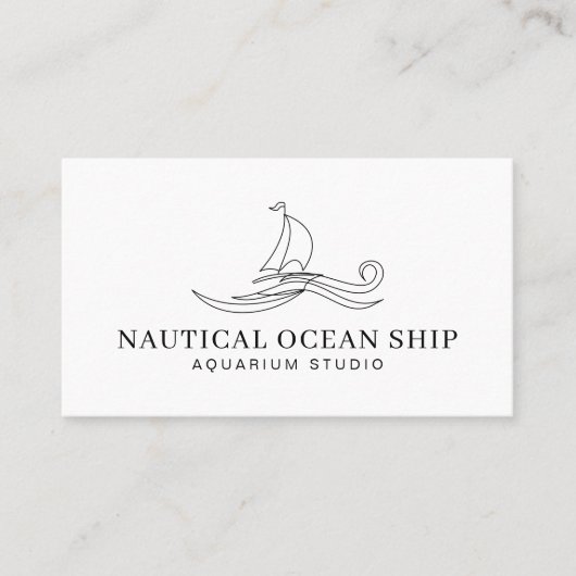 Schip Boot Nautilus Zee Oceaan Contactkaartje (Voorkant)