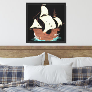 schip canvas afdruk