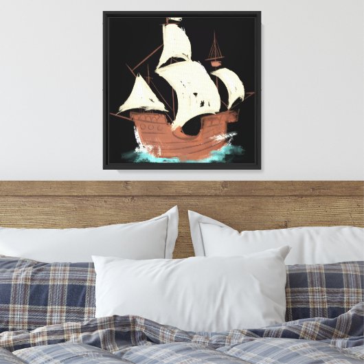 schip canvas afdruk (Insitu (Slaapkamer))