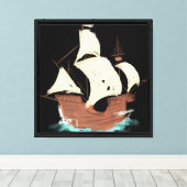 schip canvas afdruk (Insitu (Houten vloer))