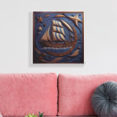 schip canvas afdruk (Insitu (Woonkamer))