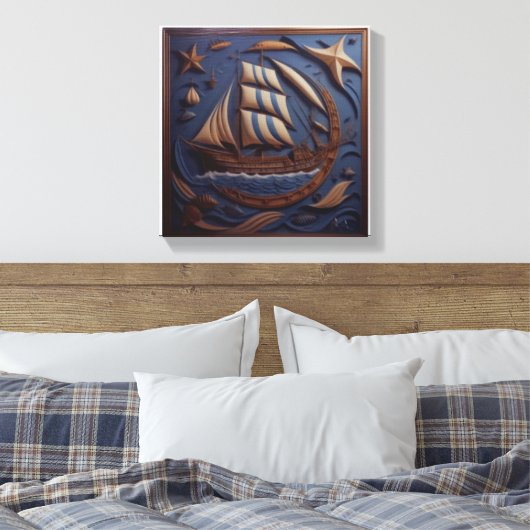 schip canvas afdruk (Insitu (Slaapkamer))