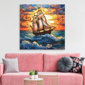 Schip Canvas Art Afdruk (Insitu (Woonkamer))