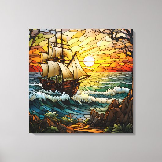 Schip Canvas Art Afdruk (Voorkant)