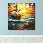 Schip Canvas Art Afdruk (Insitu (Houten vloer))