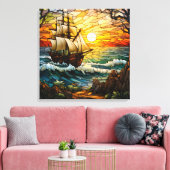 Schip Canvas Art Afdruk (Insitu (Woonkamer))