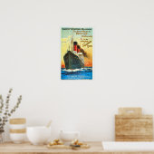 Schip Cruise naar Ierland Reisreclame Poster (Keuken)