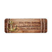 schip dock strand anchor nautical bruiloft etiket (Voorkant)