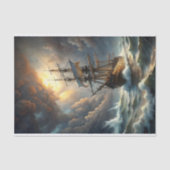 Schip door storm decoupage tissuepapier (Voorkant)
