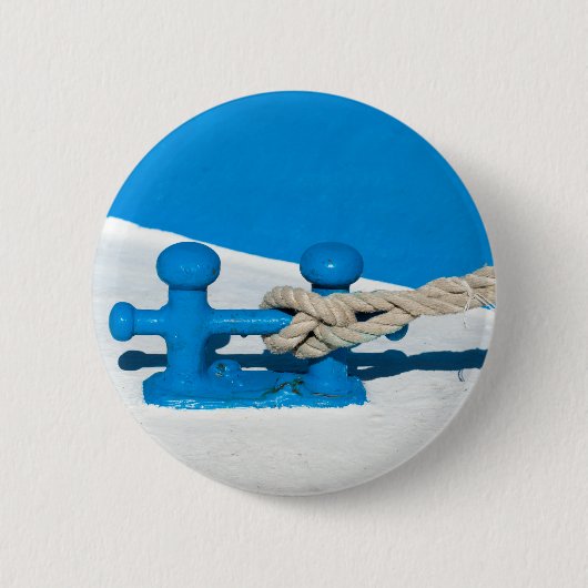 Schip Double Bollard met Rope Ronde Button 5,7 Cm (Voorkant)