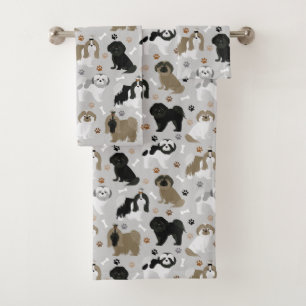 Schip- en Botten handdoekset voor tzu-honden Bad Handdoek