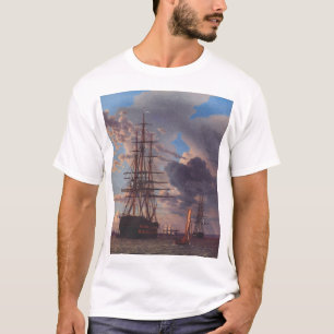Schip en een fregat voor anker t-shirt
