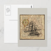 schip en kaart (Voorkant / Achterkant)
