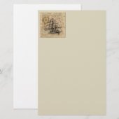 schip en kaart (Voorkant / Achterkant)