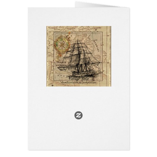 schip en kaart (Achterkant)