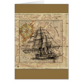 schip en kaart (Voorkant)