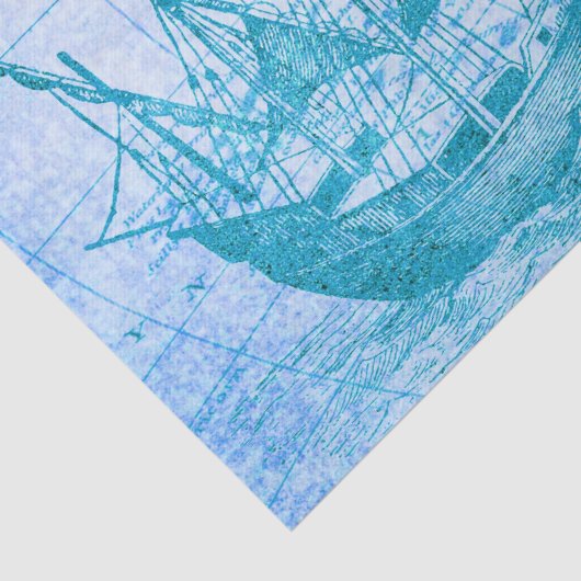  schip en kaart tissuepapier (Detail)