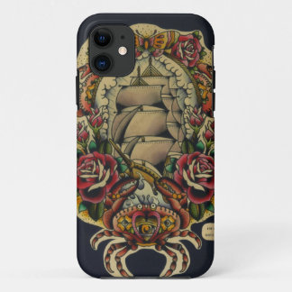 schip en krabben Case-Mate iPhone case