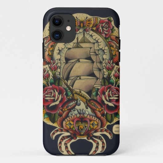 schip en krabben Case-Mate iPhone case (Achterkant)