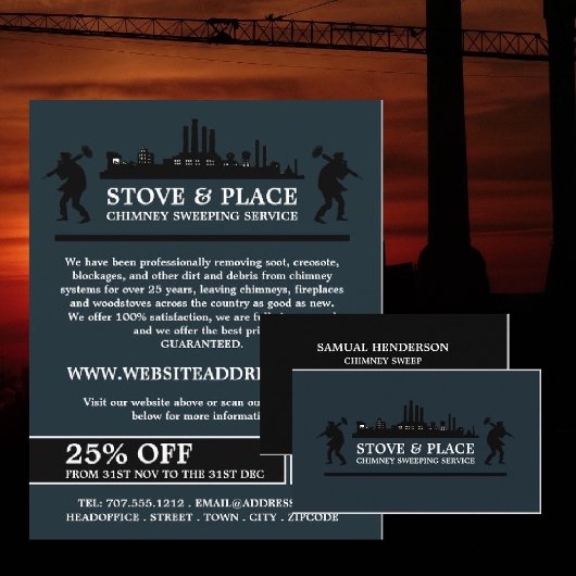 Schip- en Sweepers Design, Chimney Sweep Visitekaartje