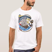 Schip- en vuurtoren grafisch T-shirt (Voorkant)