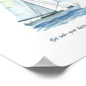Schip en zee, Motiverende Poster (Hoek)
