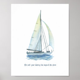 Schip en zee, Motiverende Poster