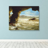  schip Ferdinand Delacroix aan de kust Canvas Afdruk (Insitu (Houten vloer))