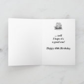  schip Funny 60th Birthday voor hem Kaart (Binnen)